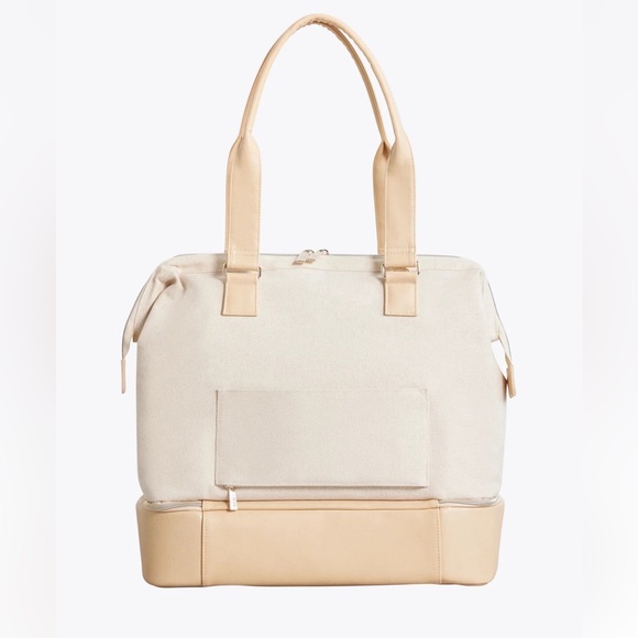 NWT BEIS Mini Weekender in Beige - Picture 3 of 7